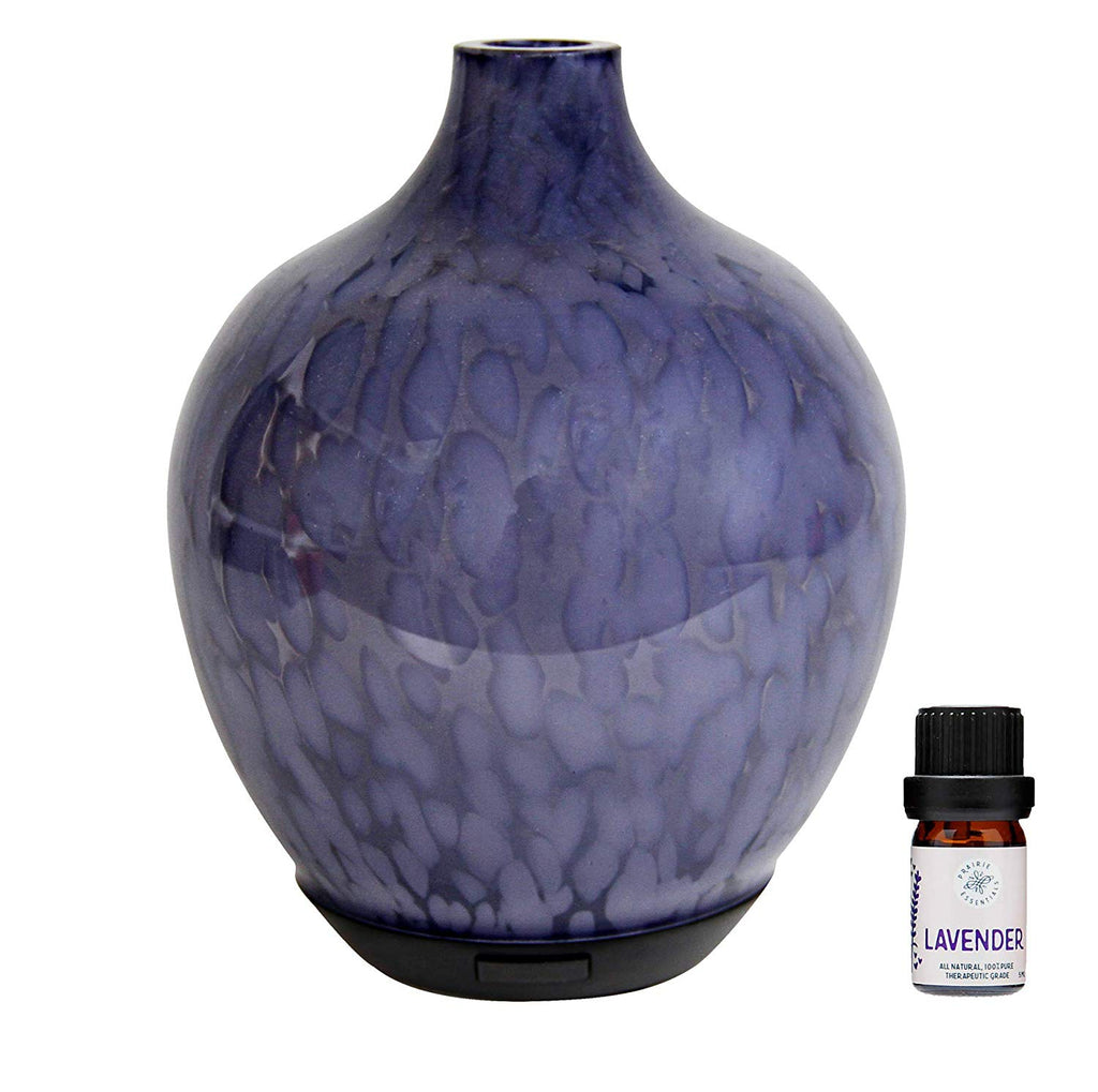 Hand Blown Brown & White Glass Cylinder Essential Oils Diffuser, 60ml, –  Prairie Essentials
