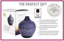 Hand Blown Marbled Blue Glass Essential Oils, 60ml Diffuser