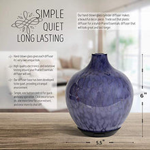 Hand Blown Marbled Blue Glass Essential Oils, 60ml Diffuser