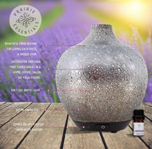 Unique Hand Blown Glass Essential Oils Diffuser 120ml with 5ml Bottle of Lavender Essential Oil